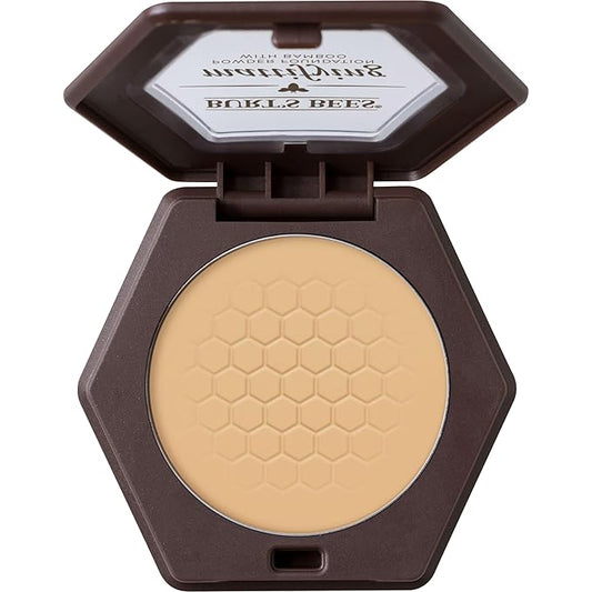 Burt’s Bees 100% Natural Origin Mattifying Powder Foundation, Vanilla, 0.3 Ounce, Packaging May Vary-BrightBean Baby