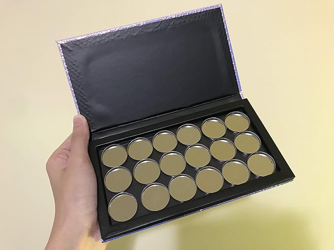 Magik Empty Mermaid Magnetic Makeup Eyeshadow Palette DIY Cosmetic Case with Free Pans (Large with 18 Pans)-BrightBean Baby