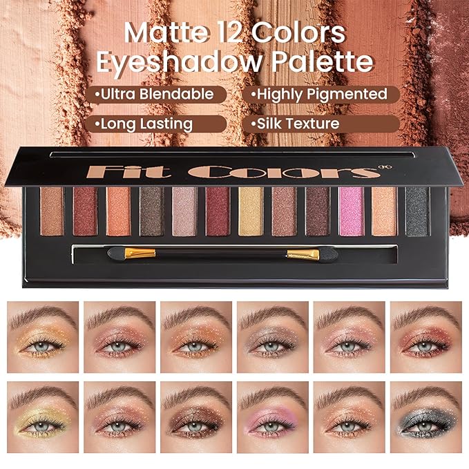 Makeup Gift Set for Teens Girls, Travel Makeup Kit for women, Makeup Full Kit for Beginners & Professionals, Cosmetic Bag Include Matte & Glitter Eyeshadow Palette, Long Lasting Lip Gloss-BrightBean Baby