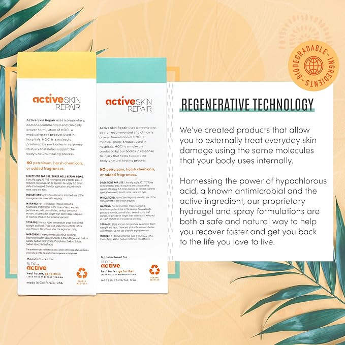 Active Skin Repair - First Aid Natural & Non-Toxic Healing Ointment & Antiseptic Spray for Minor Cuts, Wounds, Scrapes, Rashes, Sunburns, and Other Skin Irritations (Bundle, Combo, 3 oz Each)-BrightBean Baby