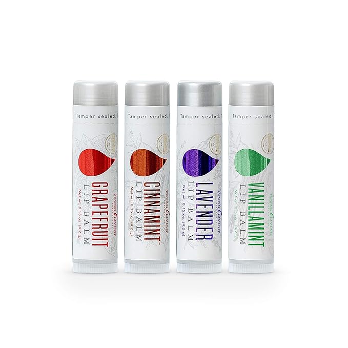 Young Living Lavender Lip Balm - 0.15 oz - Essential Oils , Soothes Dry Lips , Hydrates & Softens , Natural Lip Care Hydrating Lip Treatment , Moisturizing Lip Balm-BrightBean Baby