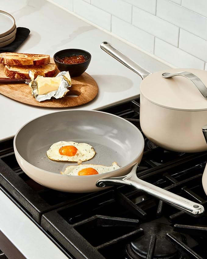 Caraway Nonstick Ceramic Frying Pan 10.5" Marigold Yellow - Non-Toxic Cookware