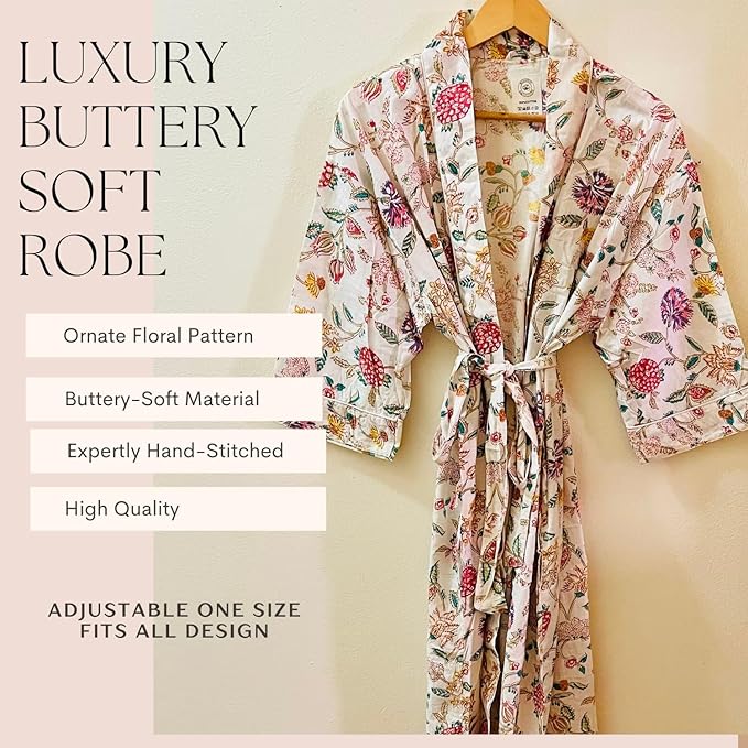 Spa Gift Set with Robe - 7 pc for New Mothers Postpartum Moms & Expecting- Luxurious Gift Set w Jasmine Candle Honey Lotion Coconut Oatmeal Body Scrub - All-Natural for Self-Care. Push present.-BrightBean Baby