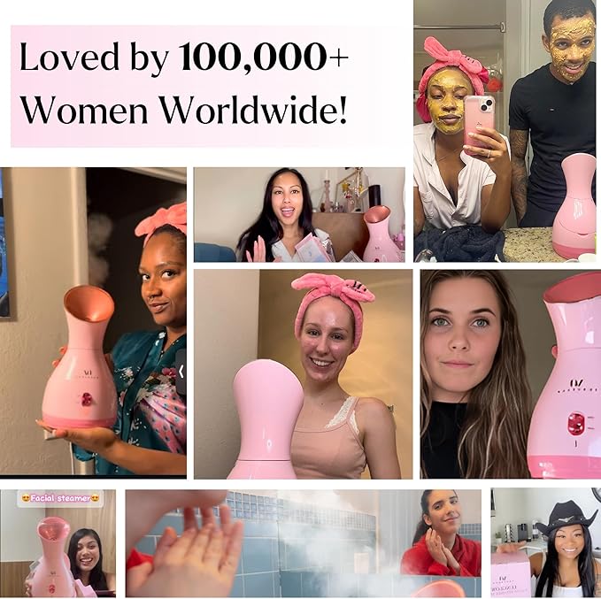 Facial Steamer Spa Kit with Complimentary 17 Skin Care Tools | Face Steamer for Facial Deep Cleaning with Towel Warmer & Humidifier Mode| Self Care Gifts for Women, Spa Gifts, Birthday Gifts for Women-BrightBean Baby