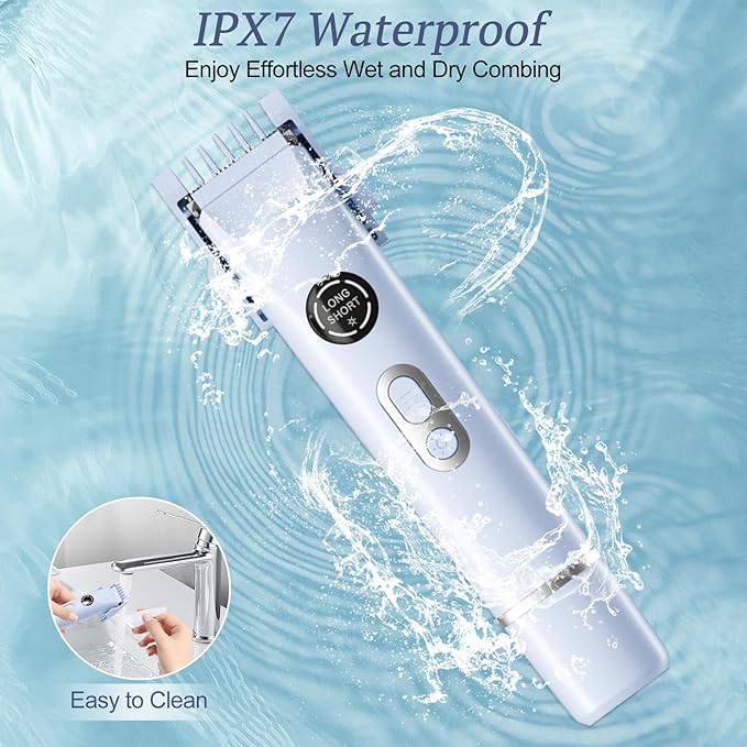 Bikini Trimmer for Women, 4 in 1 Wet/Dry Electric Razors for Women - Dual Head, Painless Rechargeable Portable Womens Razors for Shaving Set for Face, Nose, Eyebrows, Armpits, Bikini Area (Blue)-BrightBean Baby