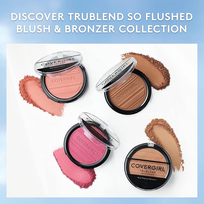 COVERGIRL Trublend So Flushed High Pigment Bronzer, Sunset Glitz, 0.33 Oz, 1 Count (Pack of 1)-BrightBean Baby