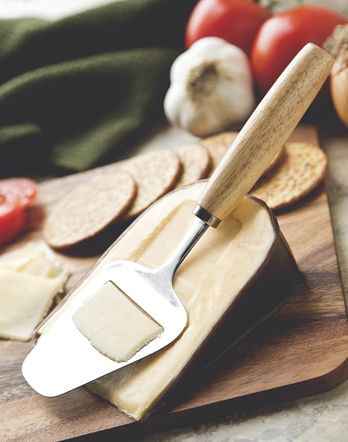 Fox Run Cheese Slicer, 8" Stainless Steel Cheese Plane With Wood Handle
