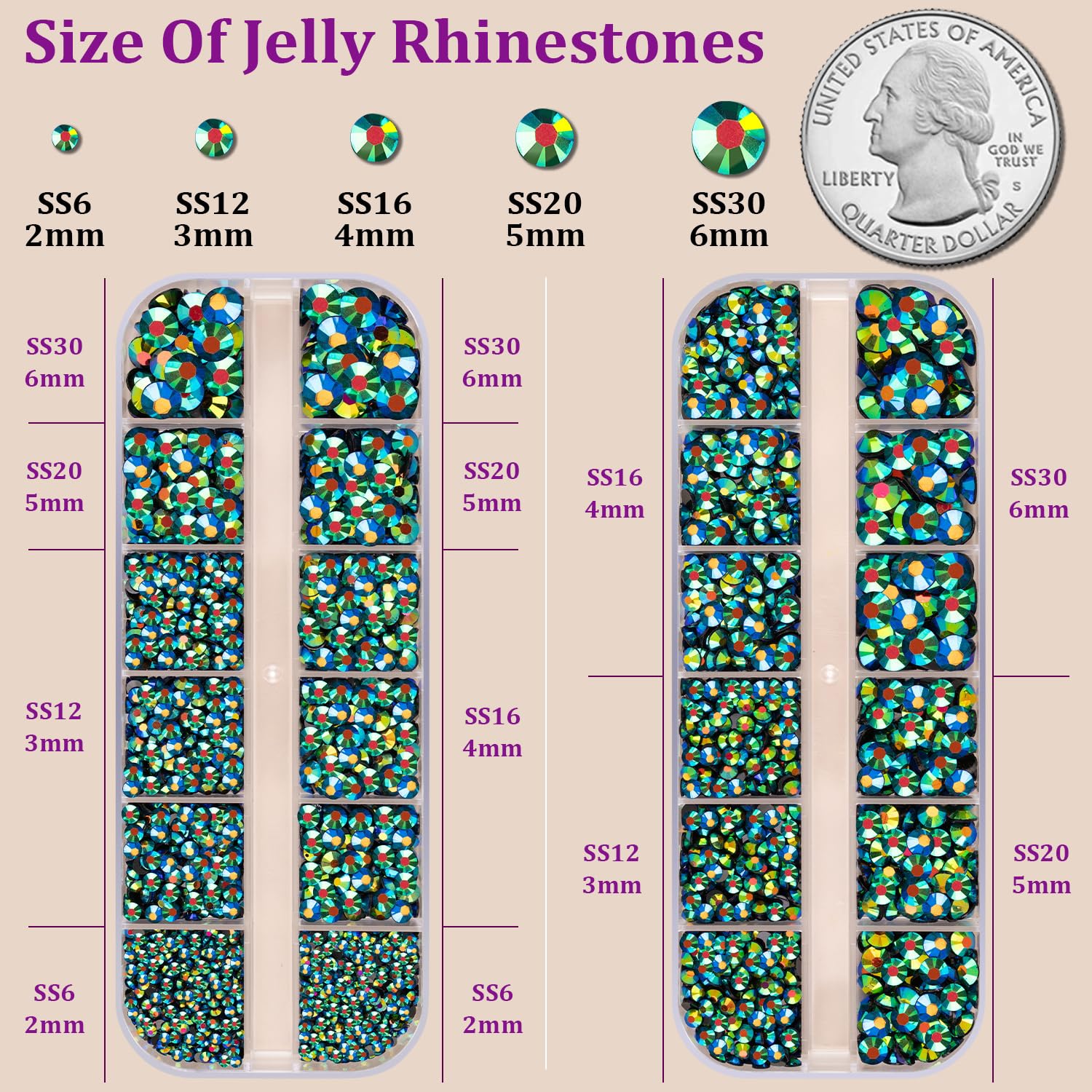 Resin Jelly Rhinestones for Crafting with B7000 Jewelry Glue, 2 Boxes Emerald Black AB Flatback Crystals with 3Pcs 10ml Glue, Bedazzling Non Hotfix Gems for DIY Tumblers Clothing Shoes Manicure-BrightBean Baby