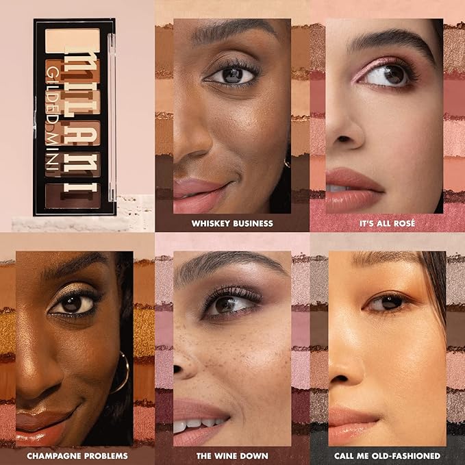 Milani Gilded Mini Eyeshadow Palette with 6 Matte & Shimmer Hues - Call Me Old-Fashioned-BrightBean Baby