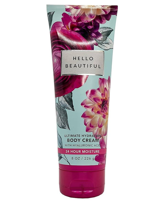 Bath & Body Works Hello Beautiful Ultra Shea Cream - 8 Fl Oz Moisturizer for All Skin Types-BrightBean Baby