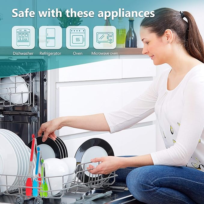 Kitchen Tongs Set of 3, Cooking Tongs with Silicone Tips, Non-Stick Non-Scratch Heat Resistant Tongs for Grilling Cooking BBQ Salad Serving (Multicolor, 7/9/12 Inch)