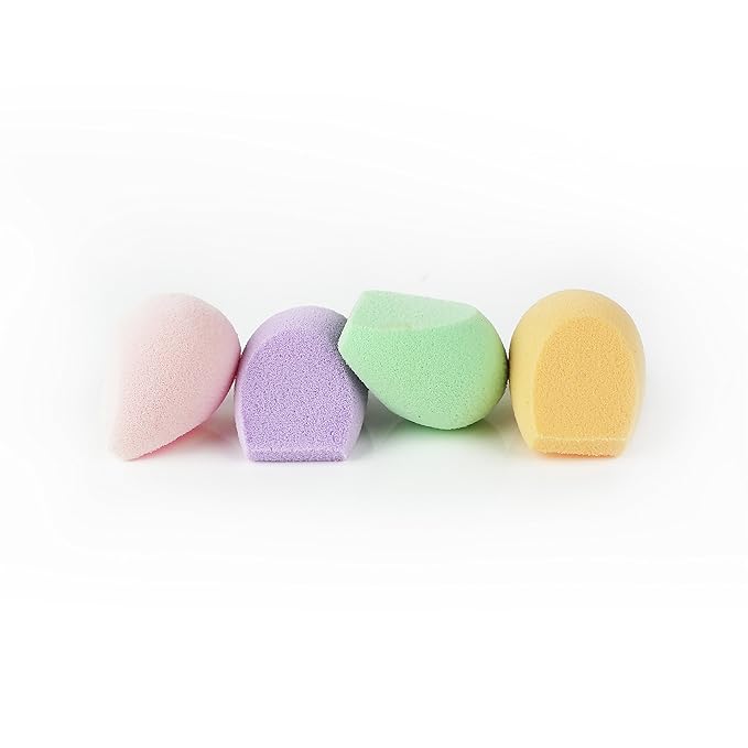 EcoTools Cruelty Free Color Perfecting Minis, Four Sponges Designed with Eco Foam Technology, a Unique Shape for Enhanced Precision, Purple, 4 Count-BrightBean Baby