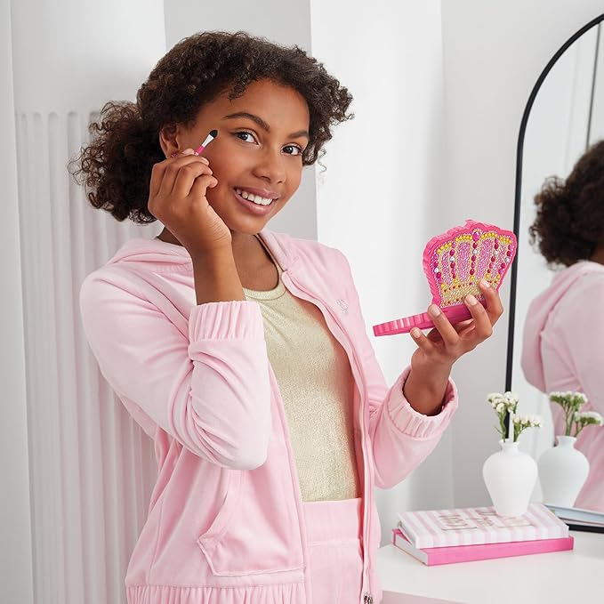 Make It Real: Juicy Couture Bejeweled Beauty Cosmetic Compact - Glam for Eyes, Lips & Face, Crown Shaped Makeup Case, Girls & Kids Ages 6+-BrightBean Baby