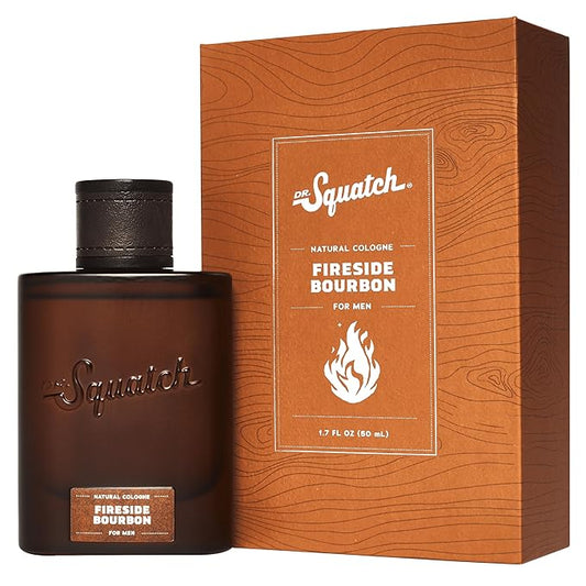 Dr. Squatch Natural Cologne for Men - Scent-Lock Technology and Sustainably-Sourced Ingredients - Fireside Bourbon Cologne (1.7 fl oz)-BrightBean Baby