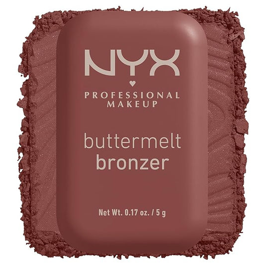 NYX PROFESSIONAL MAKEUP Matte Buttermelt Bronzer, Longwear Face Makeup with Up to 12 Hours of Wear, Vegan Formula - Butta Dayz-BrightBean Baby