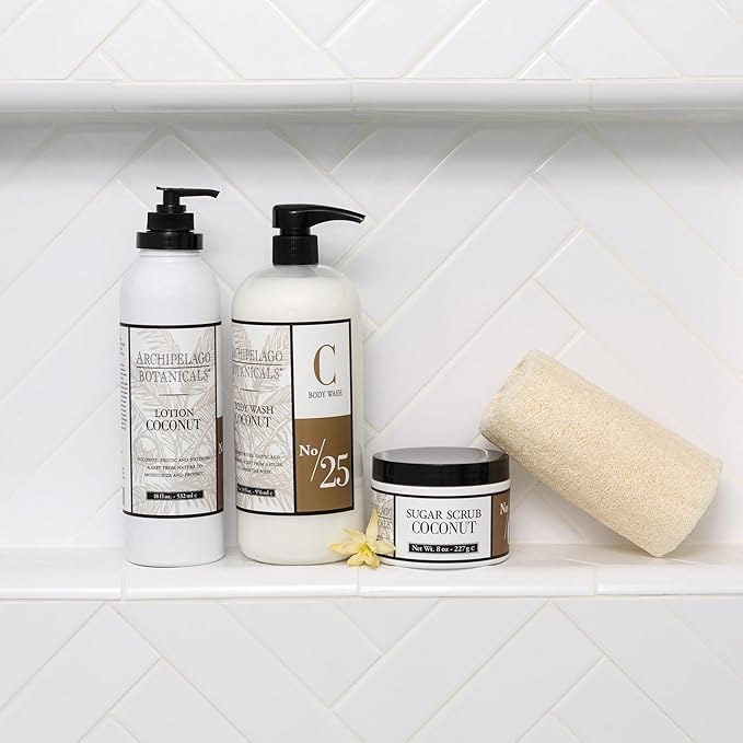 Archipelago Botanicals Coconut Moisturizer, Nourishing Coconut Body Lotion for Hydrated, Vibrant Skin, Paraben Free, Phthalate Free, 18 oz-BrightBean Baby