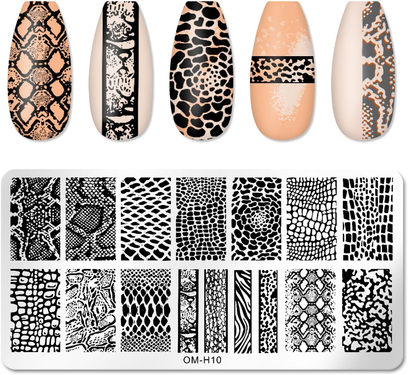 6pcs Nail Art Stamping Plates Set Manicuring Accessories Coconut Tree Leaves Flowers Birds Cactus Island Geometry Image Template for DIY Tips Decoration-BrightBean Baby