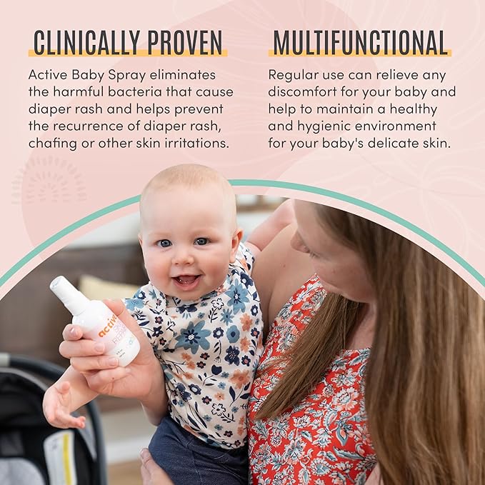 Active Skin Repair Natural, Non-Toxic, No Sting Baby Spray First Aid Safe For Use on Diaper Rash, Baby Acne, Eczema, Cuts, Wounds, Scrapes, and Other Skin Irritations (3 oz. Spray)-BrightBean Baby