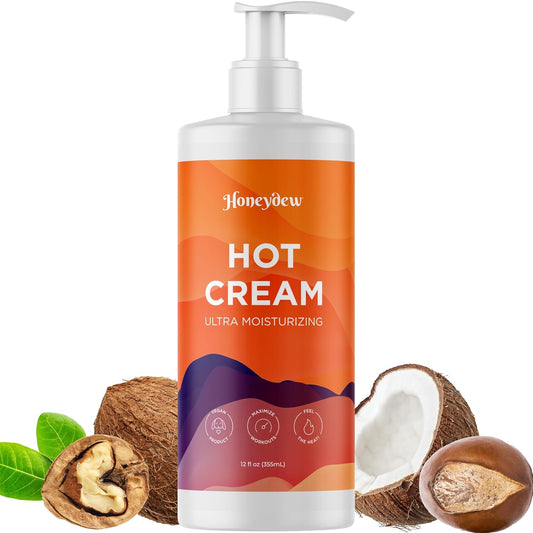Hot Cream Sweat Enhancer - Premium Body Sculpting Sweat Cream with Invigorating Botanical Extracts - Extra Strength Cellulite Cream for Thighs Belly and Bum with Firming Body Oils (12 Fl Oz)-BrightBean Baby
