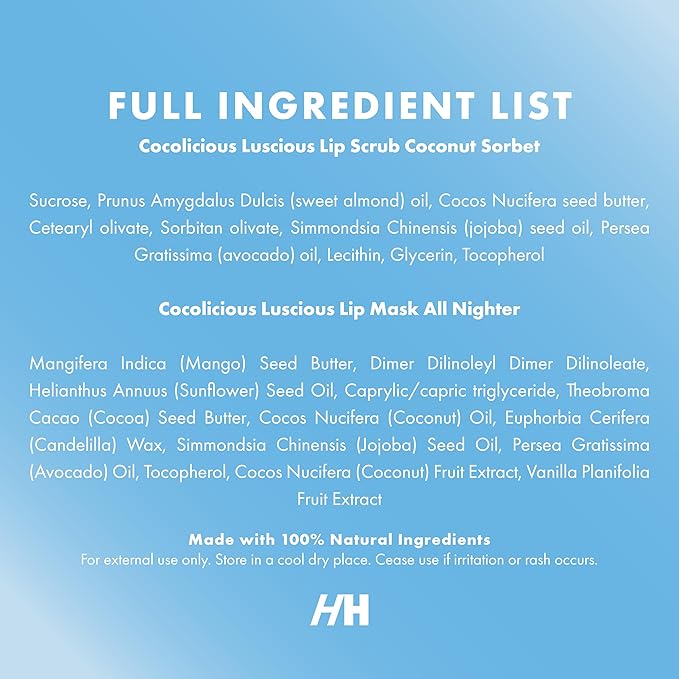 100% Natural Lip Scrub, Vegan Conditioning Coconut Lip Exfoliator - Gentle Exfoliant, Sugar Lip Polish and Lip Exfoliator Scrubber for Chapped and Dry Lips (Original 3pc Set)-BrightBean Baby