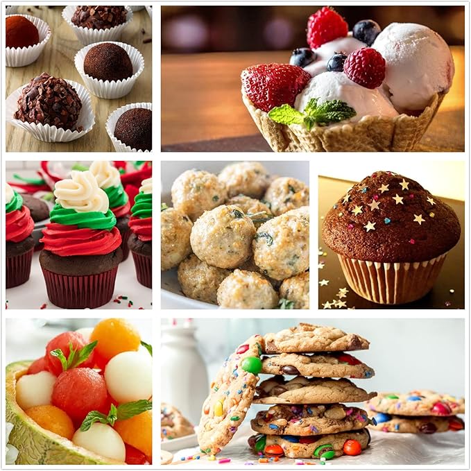 Cookie Scoop, Ice Cream Scoop, 1.5 Tbsp/ 23ml/ 0.7 oz Cookie Scoops for Baking, 18/8 Stainless Steel Cookie Scooper for Baking, Cookie Dough Scoop, Ice Cream Scooper with Trigger Release (Blue)