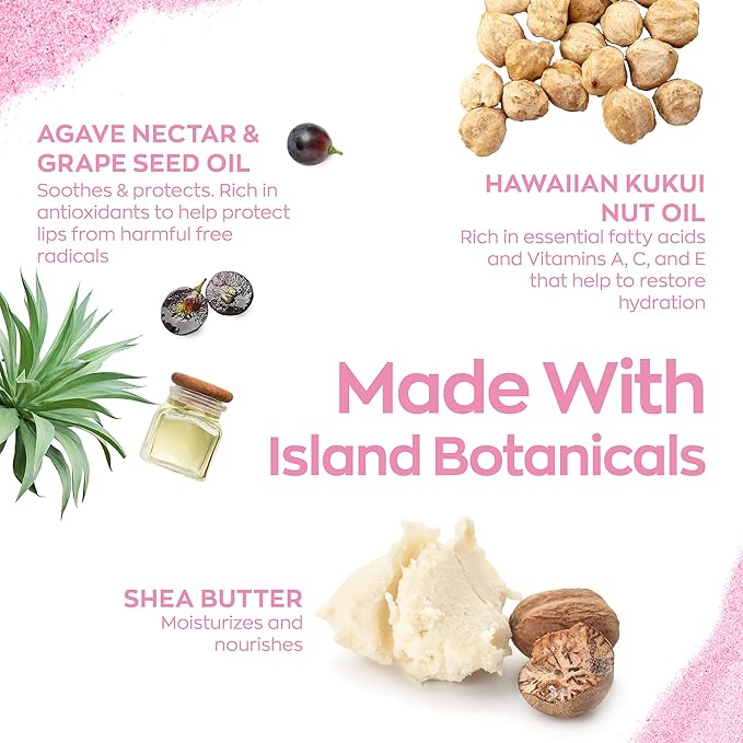 Hanalei Hydrating Lip Treatment Balm – Cruelty-Free, Paraben-Free Moisturizer for Severely Dry, Chapped Lips – Kukui Oil, Shea Butter & Grapeseed Oil –Multi Colored Tint, Travel-Size 3-Pack (5ml X 3)-BrightBean Baby