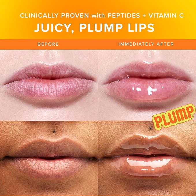 Farmacy Peptide Lip Balm - Lip Smoothie Hydrating Lip Balm with Vitamin C to Visibly Plump + Smooth Lip Lines - Nourishing Lip Treatment with a High-Gloss Finish - Mango (10g)-BrightBean Baby