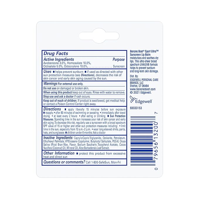 Banana Boat Sport Ultra SPF 50 Lip Sunscreen Twin Pack | SPF Lip Balm Pack & Sport Ultra, Reef Friendly, Broad Spectrum Sunscreen Stick, SPF 50, 1.5oz.-BrightBean Baby