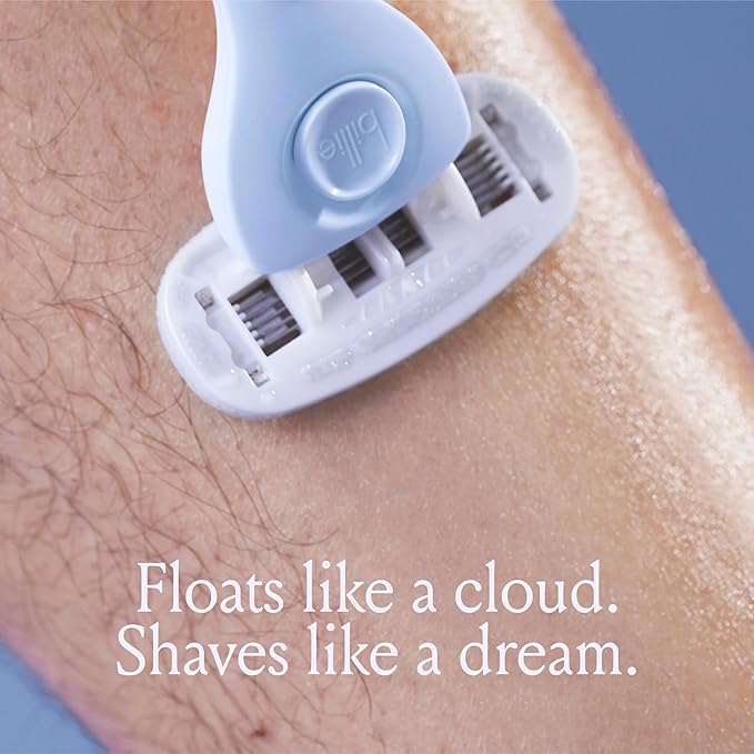 Billie Razors for Women Shave Kit – Women’s Razor + 4 x 5-Blade Razor Refills + Magnetic Holder – Cool Blue-BrightBean Baby