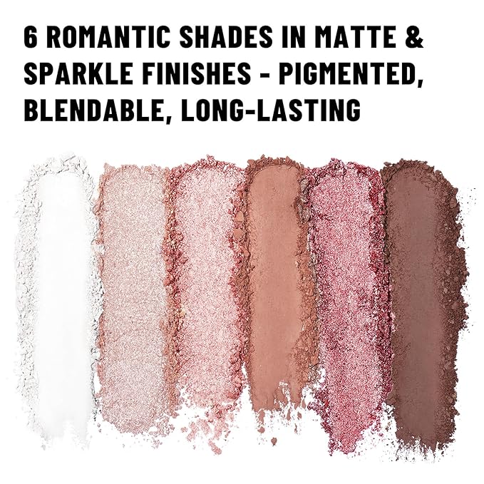 6 Colors Mini Naked Eyeshadow Makeup Palette Blush-colored Neutral Tone Eye Shadow Matte & Shimmer Nude Make Up Pallet with Mirror Blendable Highly Pigmented Travel Size Gift Kit 03-BrightBean Baby