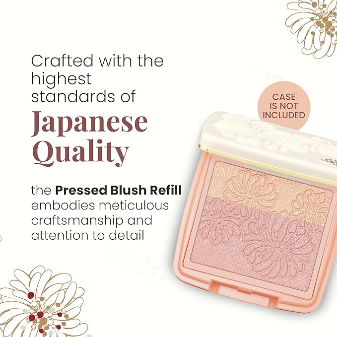 Paul & Joe Pressed Blush Palette Refill Only, Case Sold Separately, Oil-Absorbing Blush Powder, Bi-Color Face Blushes with Fitting Veil Powder, Light Beige and Light Pink, 01 Secret D'Or, 0.17 oz-BrightBean Baby