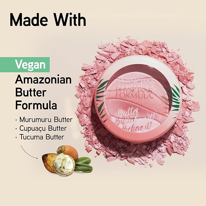 Physicians Formula Butter Believe It Blush Makeup Powder, Pink Sands | Murumuru Butter | For Sensitive Skin | Dermatologist Tested, Clinicially Tested-BrightBean Baby