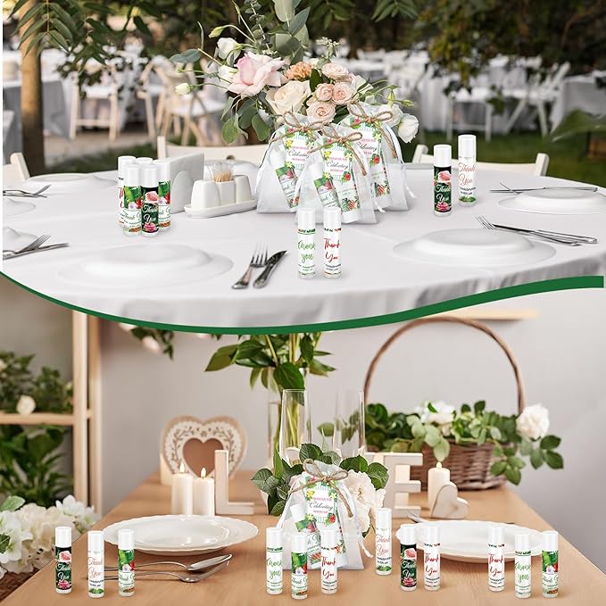 200 Pcs Baby Shower Wedding Party Favors Gift Set, 50 Pcs Baby Shower Hand Cream and 50 Lip Balm for Wedding Bridesmaid Guests Gift Supplies with 50 Organza Bag 50 Thank You Tag(Tropical)-BrightBean Baby