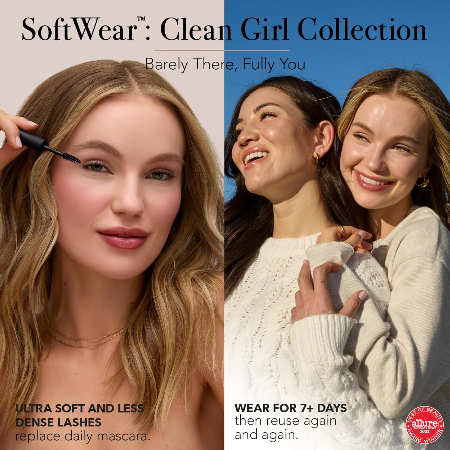 Pro Lash SoftWear Clean Girl Mini Lash Clusters Kit - Natural-Looking, Lightweight Lashes - 7-Day Cluster Eyelash Extensions Waterproof Lashes Clusters - Single Set - Original No. 35-BrightBean Baby