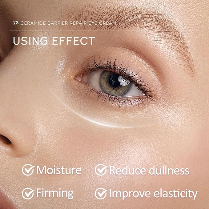 Ceramide Under Eye Cream, Hydrating Eye Cream, Eye Wrinkle Cream With Massage Head, Eye Cream Anti Aging, Dark Circle Eye Cream For Women & Men, eye moisturizer For All Skin Type-BrightBean Baby