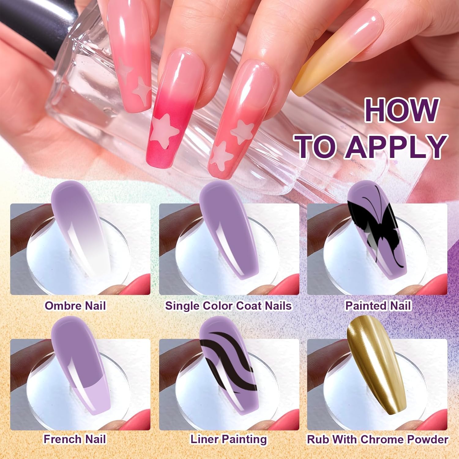 Gradient Painting Gel, 4 Bright Colors Ombre Gel Nail Polish Spring Summer Light Blue Green Sponging for Pigment Pat Aura Nails French Manicure Soak Off UV DIY Nail Art Ice Cream Dream Set-BrightBean Baby