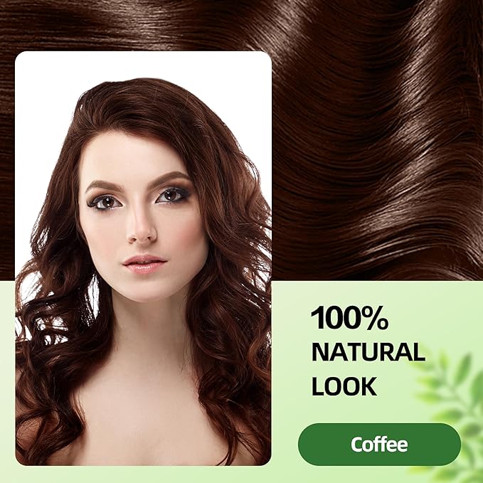 Hair Dye Shampoo 3 in 1 for Gray Hair Coverage, Argan nut Natural Shampoo Hair Dye for Women & Men/Ammonia-Free 500ml(Coffee)-BrightBean Baby