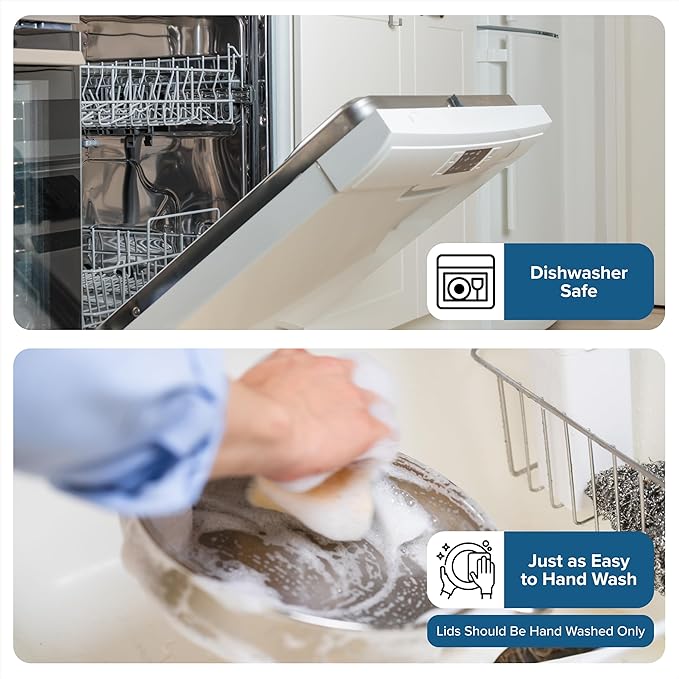 VIKING Mixing Bowls Set, 10 Piece Stainless Steel Kitchen Cookware, Non-Slip Silicone Base, Includes Tight Fit Lids, Dishwasher Safe, Red