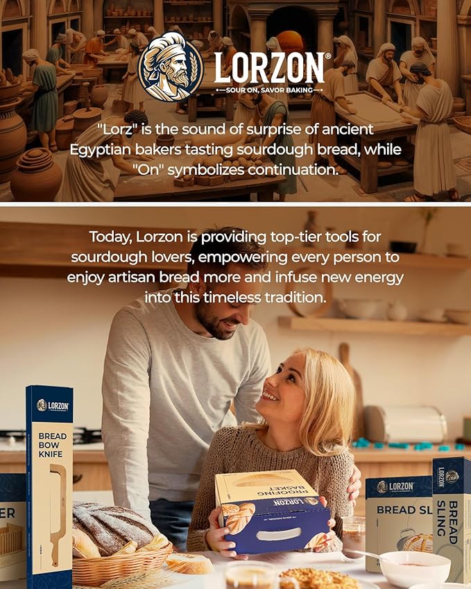 Banneton Proofing Basket Set of 2, 10 Inch Round & Oval Cane Bread Proofing Baskets with Sourdough Bread Baking Supplies, Bread Making Kit