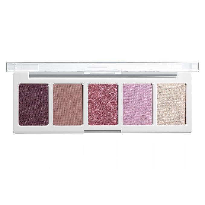 wet n wild Color Icon Eyeshadow Makeup 5 Pan Palette, Matte, Shimmer, Metallic, Long Wearing, Rich Buttery Pigment, Cruelty Free - Petalette-BrightBean Baby