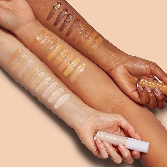 e.l.f. Hydrating Camo Concealer, Covers Blemishes & Under-Eye Circles, Full-Coverage & Delivers A Satin Finish, Vegan & Cruelty-Free, Rich Walnut-BrightBean Baby