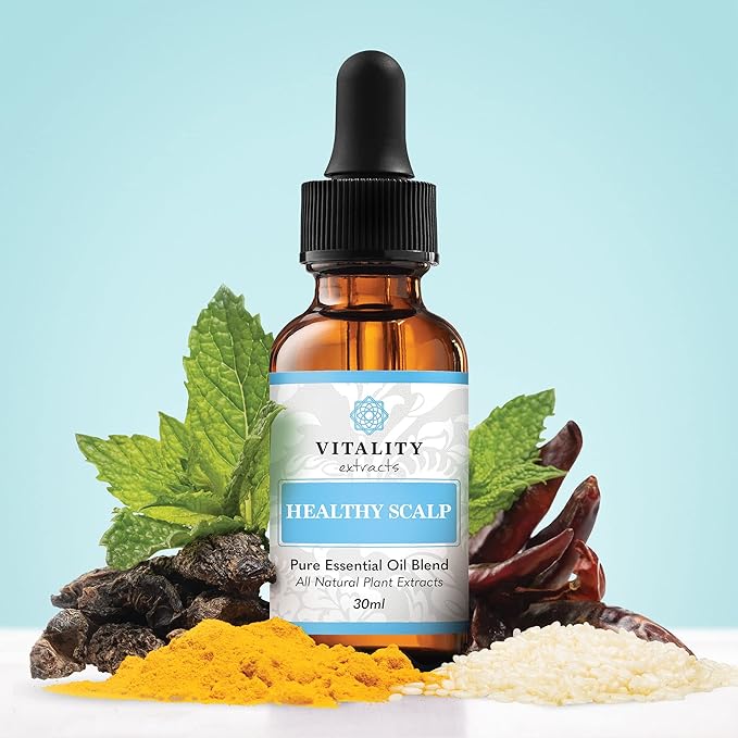 Vitality Extracts Healthy Scalp Essential Oil Blend - 30ml, Cleanse, Hair Growth, Amla Oil, Ayurvedic, Hair Repair, Strengthening, Rejuvenate, Luster & Shine-BrightBean Baby