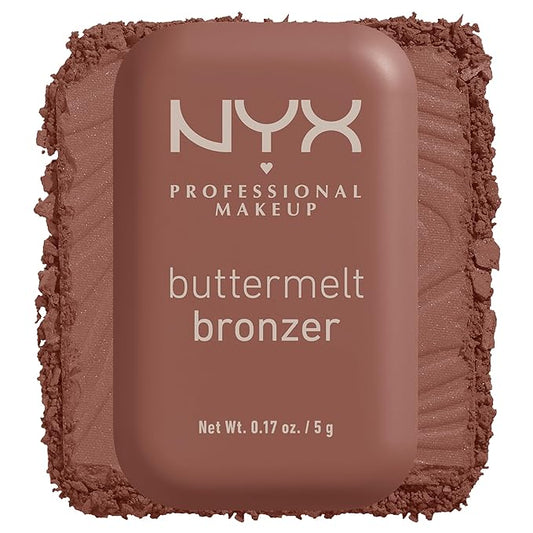 NYX PROFESSIONAL MAKEUP Matte Buttermelt Bronzer, Longwear Face Makeup with Up to 12 Hours of Wear, Vegan Formula - Butta Off-BrightBean Baby