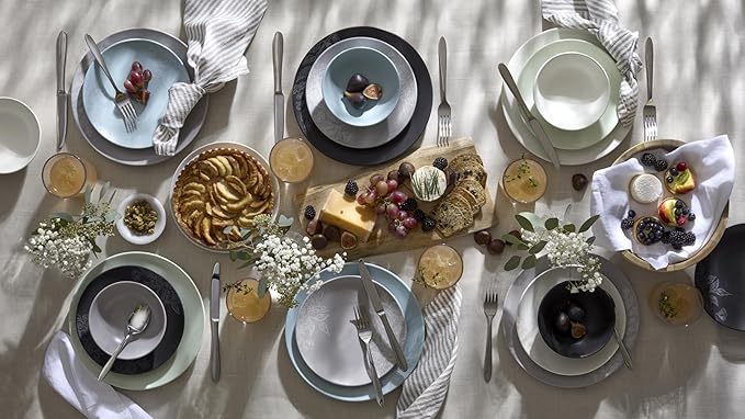 Oneida H037045Awwm Mooncrest 45 Piece Everyday Flatware Set, Service For 8