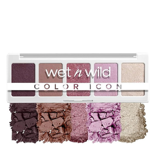 wet n wild Color Icon Eyeshadow Makeup 5 Pan Palette, Matte, Shimmer, Metallic, Long Wearing, Rich Buttery Pigment, Cruelty Free - Petalette-BrightBean Baby