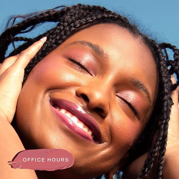 Tower 28 Beauty BeachPlease Cream Blush for Cheeks and Lips - Multi-Purpose Lip and Cheek Tint in Mauve Blush - for Sensitive Skin – Color OFFICE HOUR, Luminous Finish-BrightBean Baby