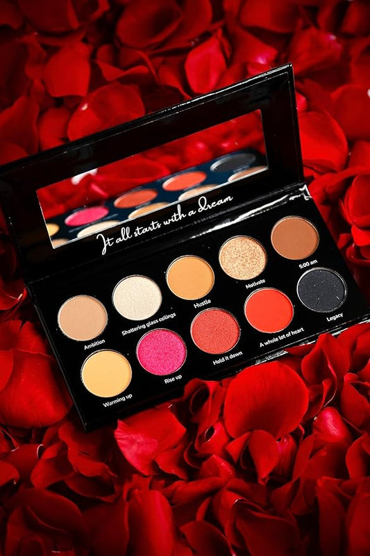 Beauty The Dream Palette, Eyeshadow Palette, Eye Shadow Palette Makeup, Face Makeup Palette, 10 Colors Makeup Kit, Multipurpose Beauty Makeup Set, Pigmented Eye Makeup Palette for Women-BrightBean Baby