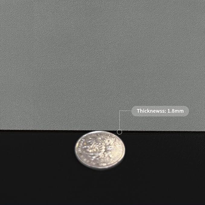 Leather Table Cover,1.8mm Thick,35.4x70.9 Inch Table Protector,Table Protector for Dining Room Table,Table Cover Protector,Dining Room Table Protector Pad(Black+Gray,35.4x70.9)