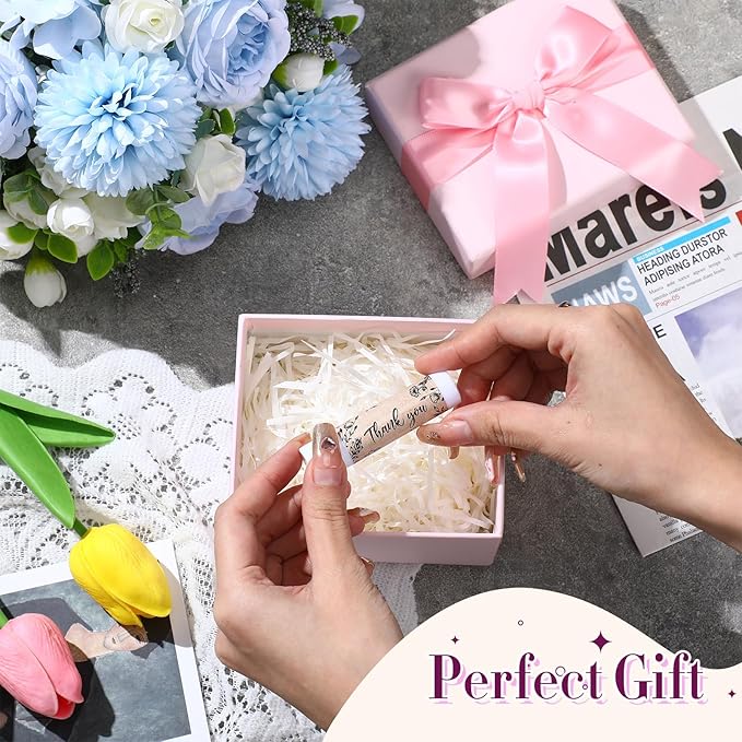 30 Pcs Thank You Lip Balms Bulk Wedding Bridal Shower Favors for Guests Wedding Souvenirs Moisturizing Floral Lip Balm Gifts for Bachelorette Party Bridesmaid Baby Shower, Classic Wood Grain-BrightBean Baby