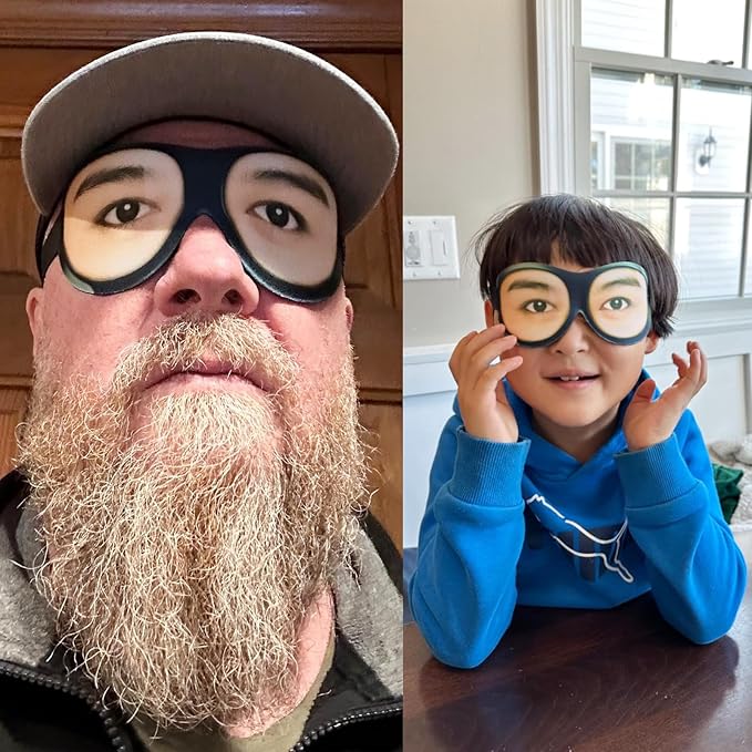 Honbay 3D Funny Eyeshade Soft Sleep Eye Mask with Adjustable Head Strap for Travel, Game, Party, Rest, Sleeping (Girl)-BrightBean Baby